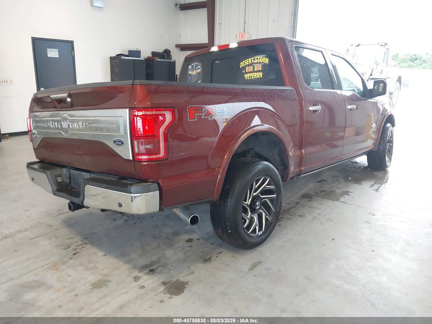 Vin: 1ftew1eg1hfb99634, lot: 46257552, ford f-150 king ranch 20174