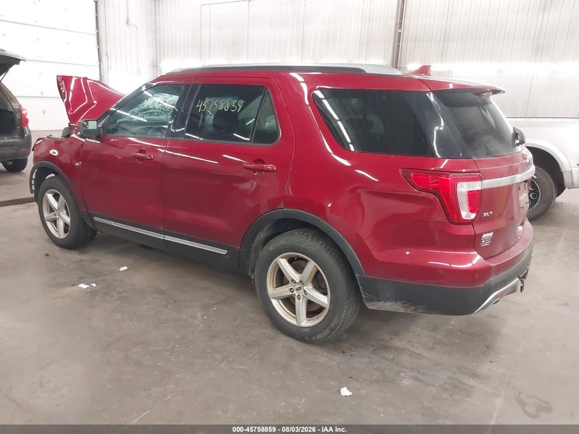 Vin: 1fm5k8d83ggb86645, lot: 46257581, ford explorer xlt 20163