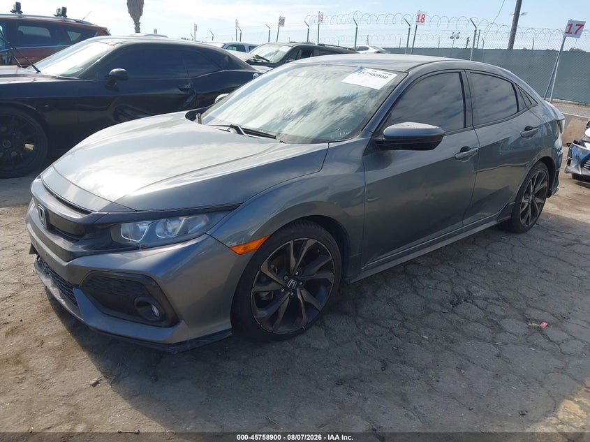 Vin: shhfk7h48ku411248, lot: 46257622, honda civic sport 20192