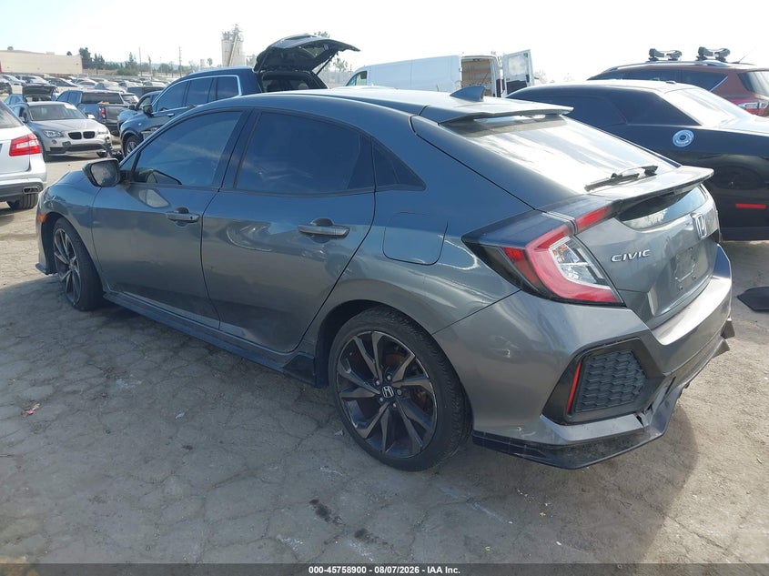 Vin: shhfk7h48ku411248, lot: 46257622, honda civic sport 20193