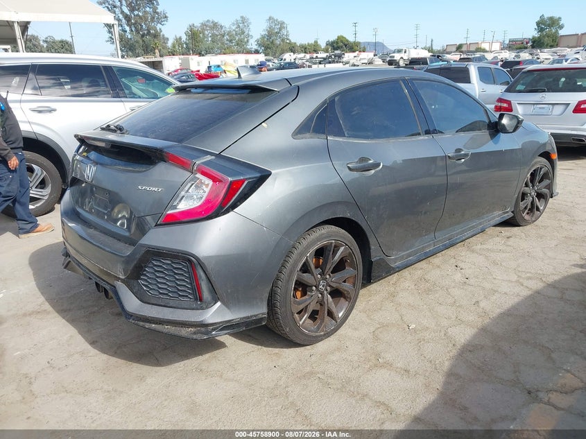 Vin: shhfk7h48ku411248, lot: 46257622, honda civic sport 20194
