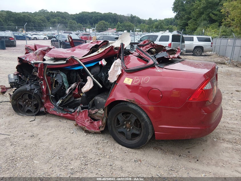 Vin: 3fahp0ha5ar258503, lot: 46257665, ford fusion se 20103