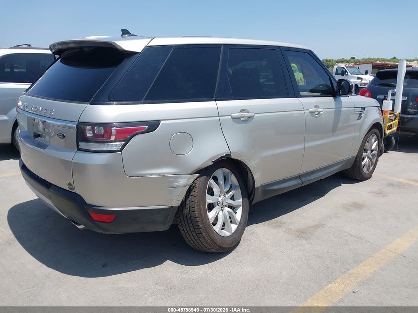 Vin: salwr2vf0fa626264, lot: 46257671, land rover range rover sport 3.0l v6 supercharged hse 20154