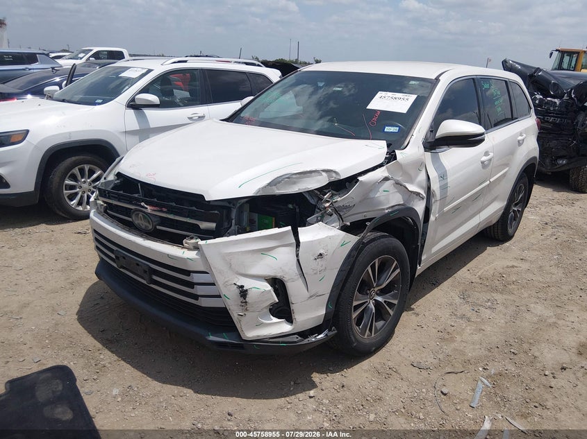 Vin: 5tdzzrfh3js261961, lot: 46257677, toyota highlander le 20182