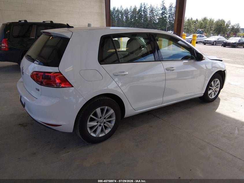 Vin: 3vw217au8fm078156, lot: 46257696, volkswagen golf tsi s 4-door 20154