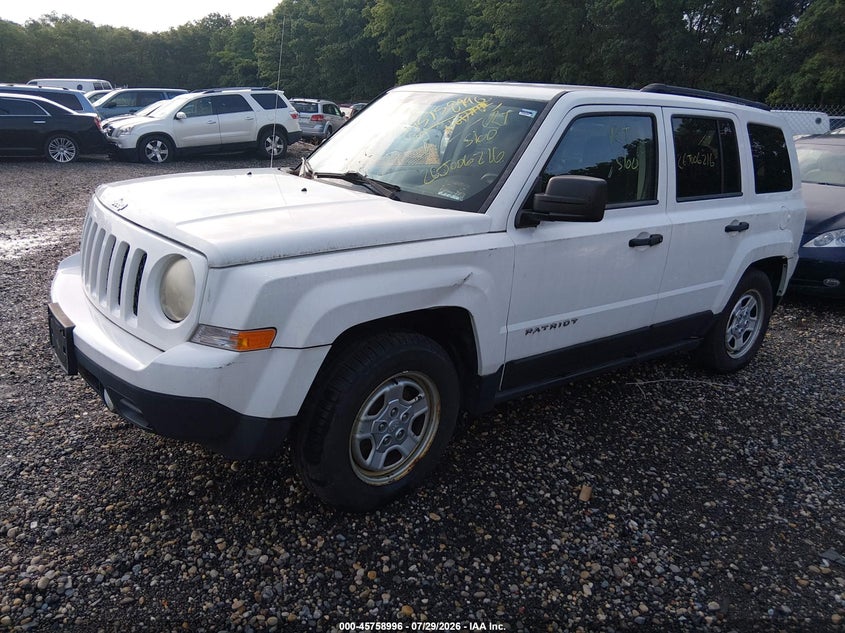 Vin: 1c4njrbb6dd245552, lot: 46257718, jeep patriot sport 20132