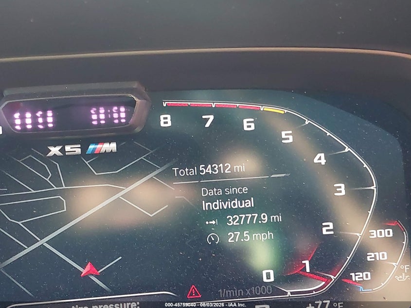 2022 BMW X5 M SPORT UTILITY VEHICLE 4.4L V-8 DI, DOHC, VVT, TURBO, 617HP