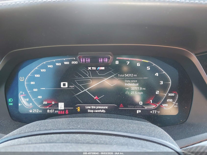 2022 BMW X5 M SPORT UTILITY VEHICLE 4.4L V-8 DI, DOHC, VVT, TURBO, 617HP