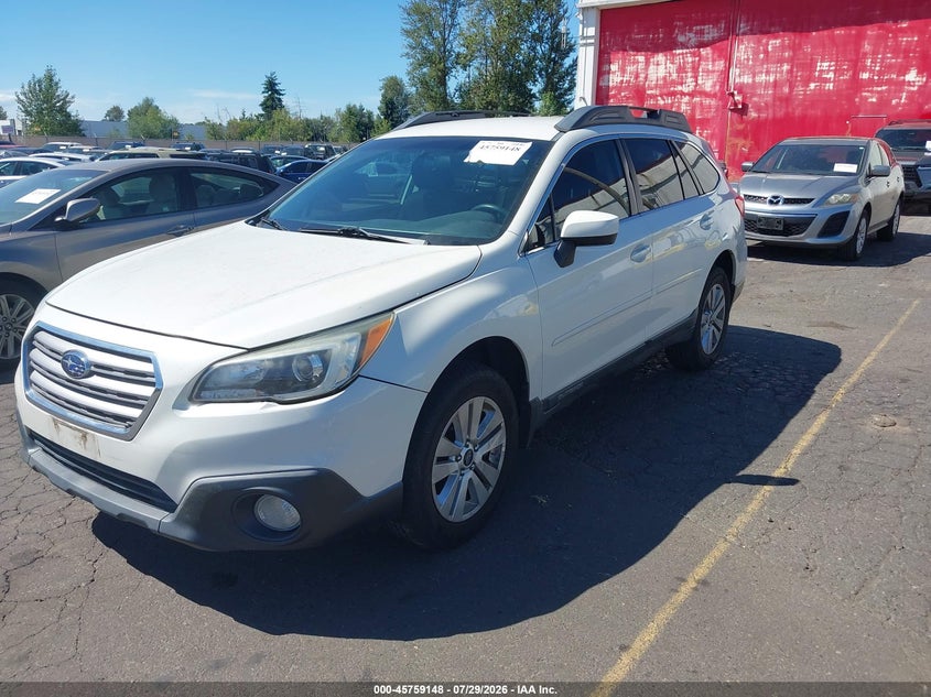 Vin: 4s4bsacc0f3248461, lot: 46257870, subaru outback 2.5i premium 20152
