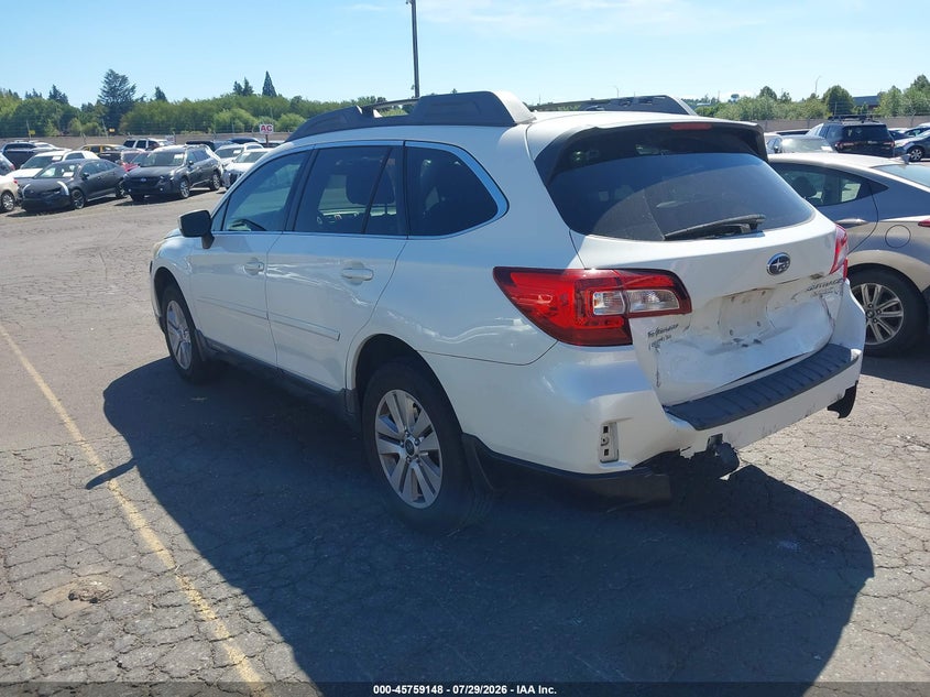 Vin: 4s4bsacc0f3248461, lot: 46257870, subaru outback 2.5i premium 20153