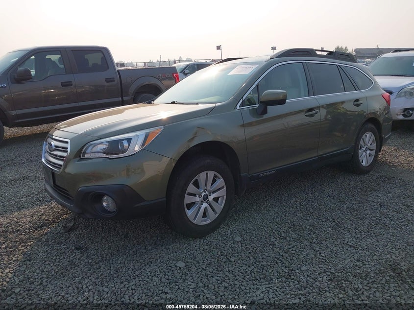 Vin: 4s4bsacc5f3338284, lot: 46257926, subaru outback 2.5i premium 20152