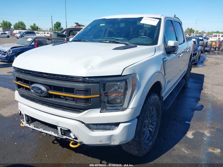 2023 Ford F-150, Right Front, IAAI, VIN 1FTEW1E83PFB34078 — photo 2
