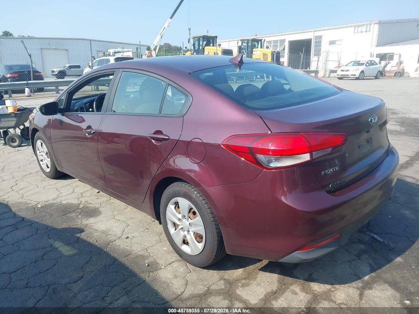 Vin: 3kpfk4a74he146993, lot: 46258077, kia forte lx 20173