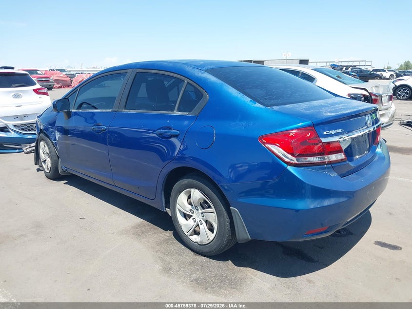 Vin: 19xfb2f51ee083455, lot: 46258100, honda civic lx 20143