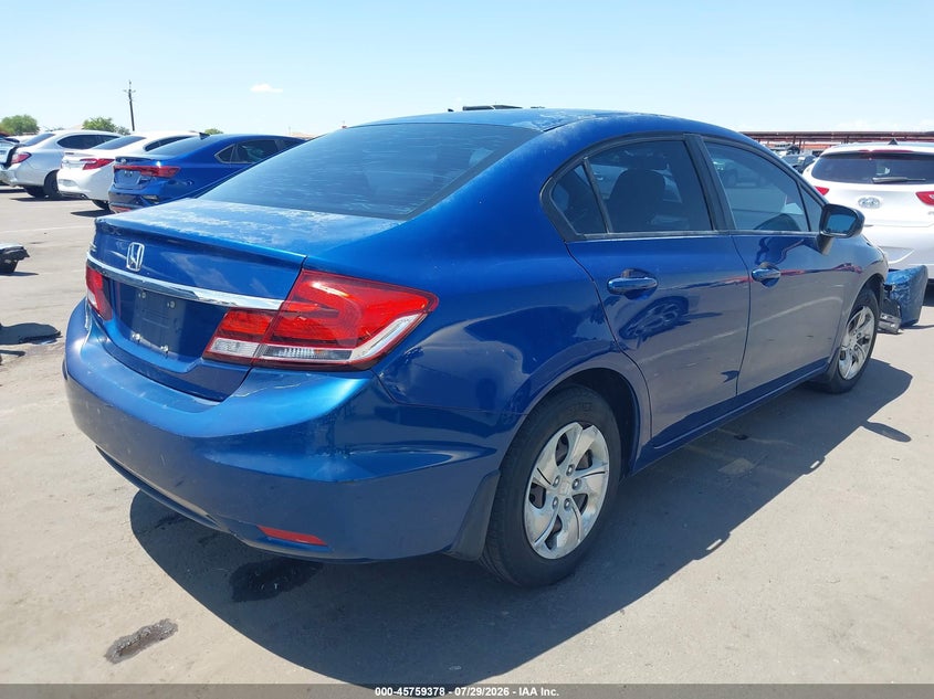 Vin: 19xfb2f51ee083455, lot: 46258100, honda civic lx 20144