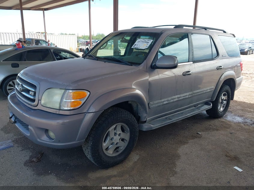 2002 Toyota Sequoia, Обычный износ, IAAI, VIN 5TDBT48A72S074830 — фото 2