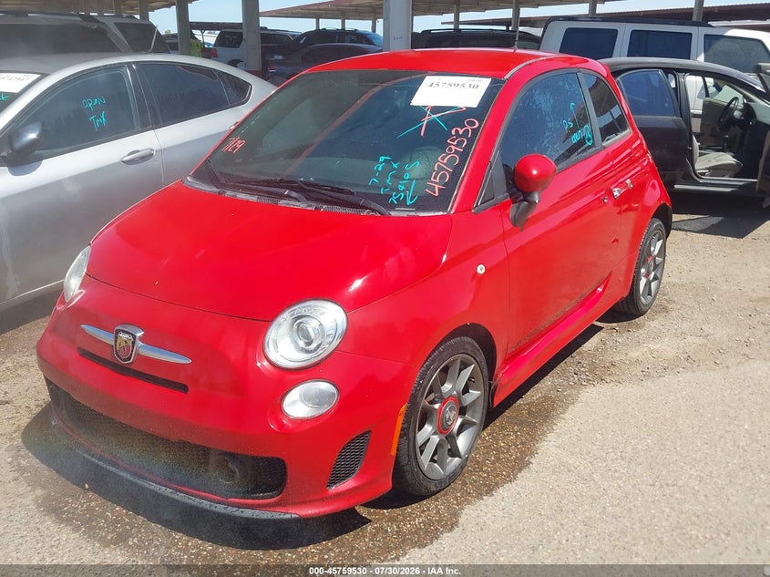 2013 Fiat 500, Обычный износ, IAAI, VIN 3C3CFFFH0DT754105 — фото 2