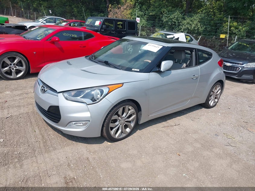 Vin: kmhtc6ad1cu071239, lot: 46258364, hyundai veloster base w/gray 20122