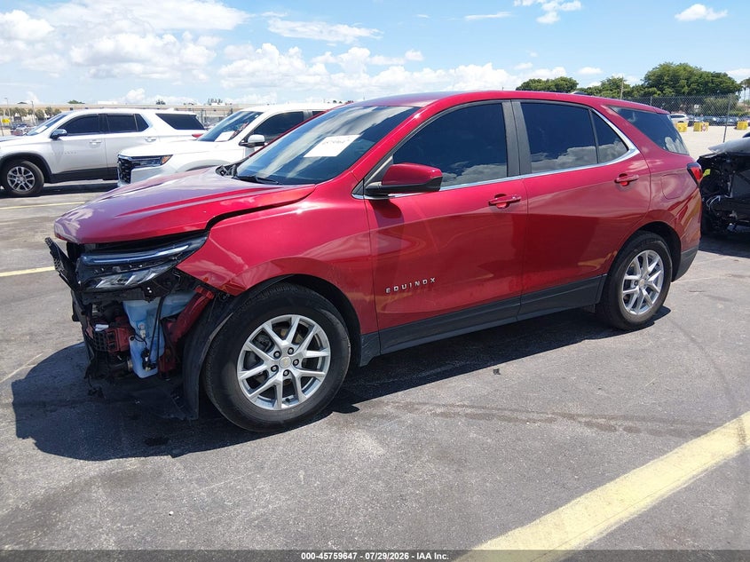 Vin: 3gnaxkeg7ps202345, lot: 46258396, chevrolet equinox fwd lt 20232