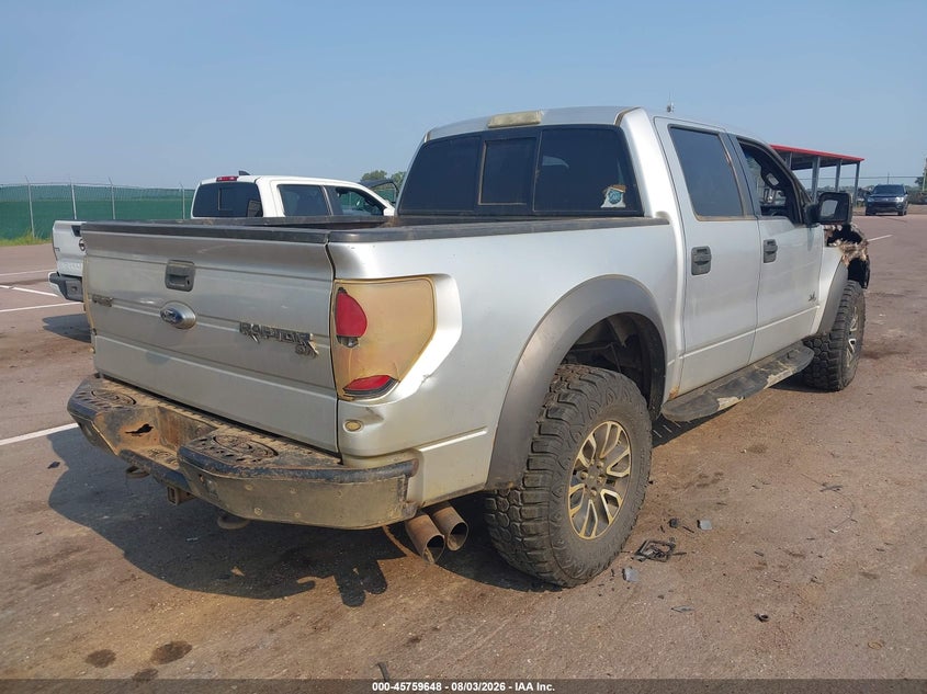 Vin: 1ftfw1r66cfb15421, lot: 46258397, ford f-150 svt raptor 20124
