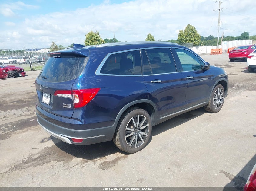 Vin: 5fnyf6h68kb018358, lot: 46258499, honda pilot touring 20194