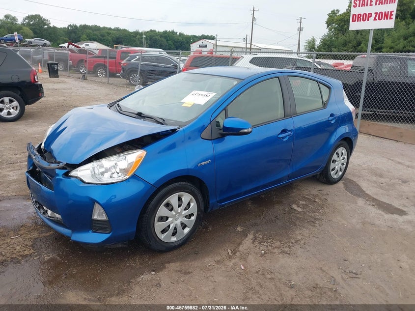 Vin: jtdkdtb31e1567857, lot: 46258631, toyota prius c two 20142
