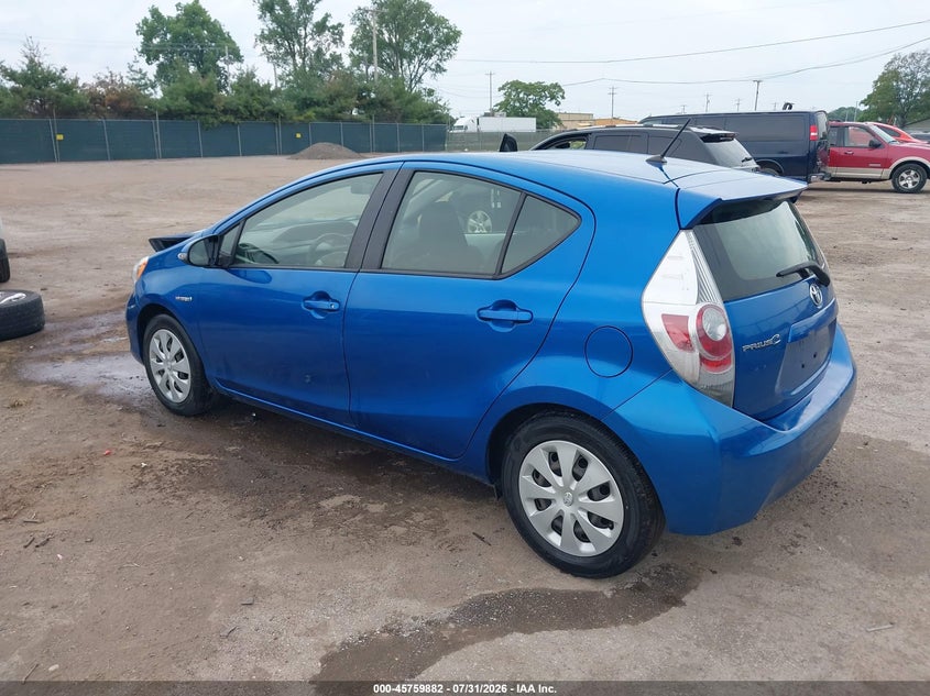 Vin: jtdkdtb31e1567857, lot: 46258631, toyota prius c two 20143