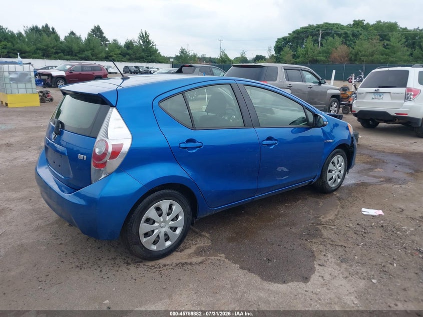 Vin: jtdkdtb31e1567857, lot: 46258631, toyota prius c two 20144