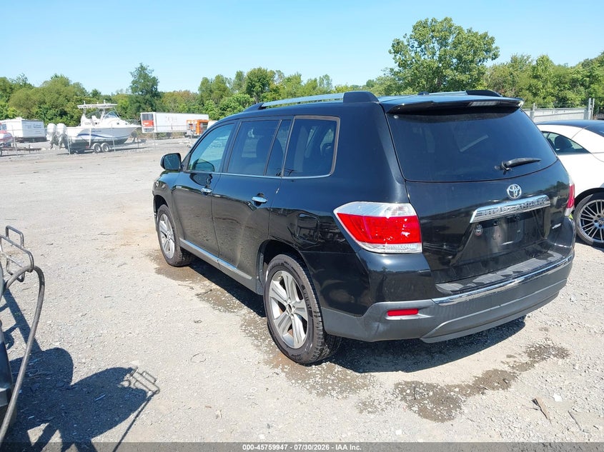 Vin: 5tddk3eh7ds192774, lot: 46258696, toyota highlander limited v6 20133