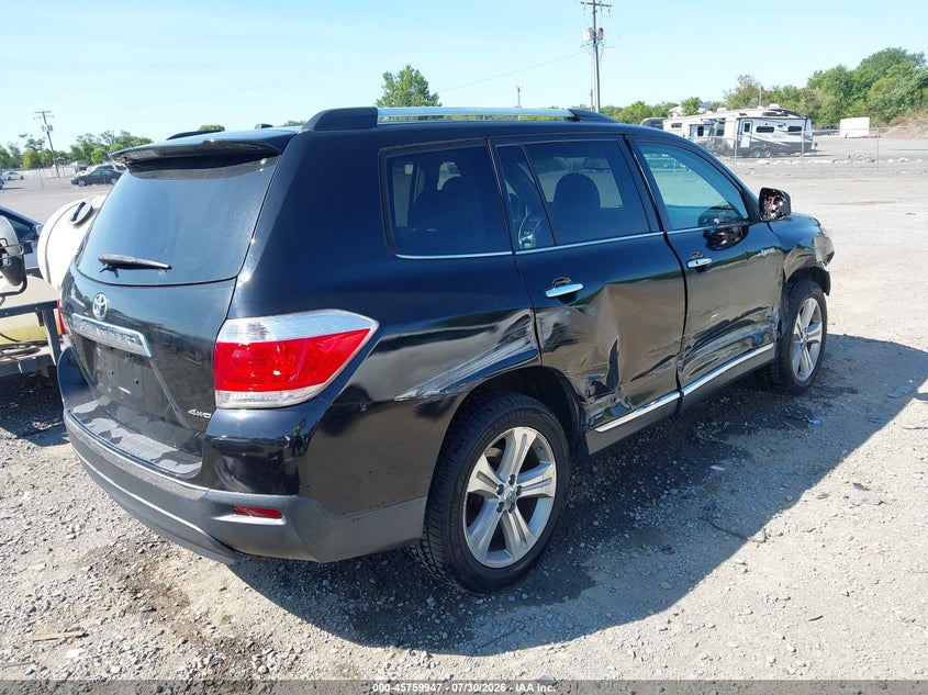 Vin: 5tddk3eh7ds192774, lot: 46258696, toyota highlander limited v6 20134