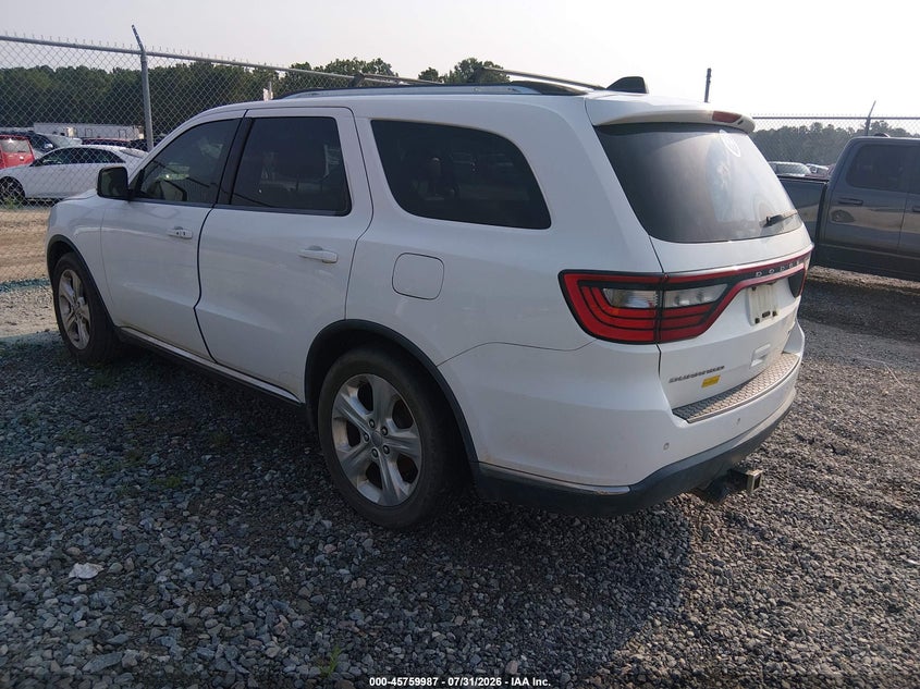 Vin: 1c4rdhdgxec589985, lot: 46258736, dodge durango limited 20143