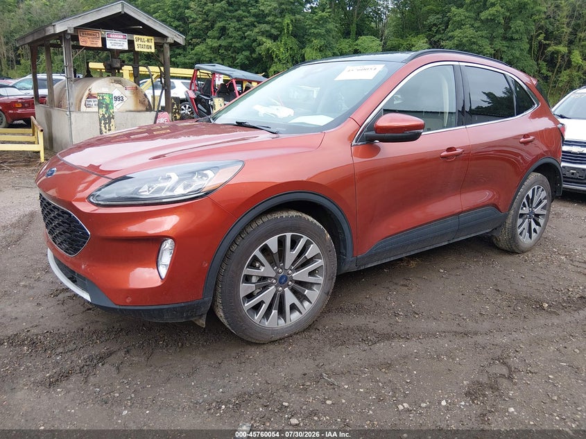 Vin: 1fmcu9dz7lua49087, lot: 46258803, ford escape titanium hybrid 20202