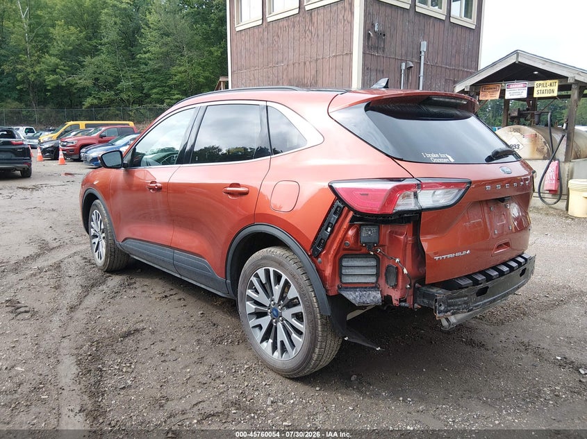 Vin: 1fmcu9dz7lua49087, lot: 46258803, ford escape titanium hybrid 20203