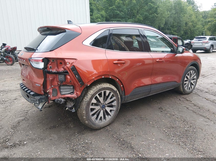 Vin: 1fmcu9dz7lua49087, lot: 46258803, ford escape titanium hybrid 20204