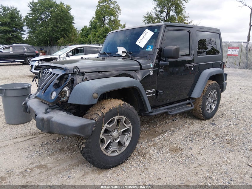 2015 Jeep Wrangler, Front End, IAAI, VIN 1C4AJWAG7FL748073 — photo 2