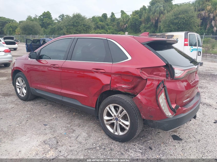 Vin: 2fmtk4j94fbb72112, lot: 46258852, ford edge sel 20153