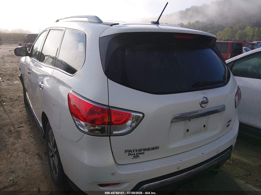 Vin: 5n1ar2mm8fc711290, lot: 46258901, nissan pathfinder sl 20153