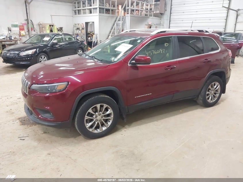 Vin: 1c4pjmlb9kd442304, lot: 46258946, jeep cherokee latitude plus 4x4 20192