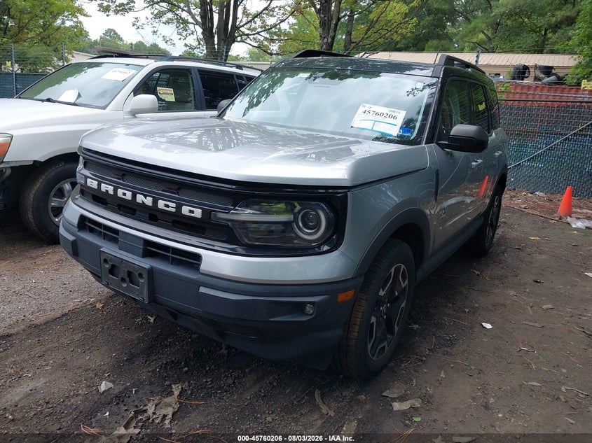 Vin: 3fmcr9c65mra51700, lot: 46258955, ford bronco sport outer banks 20212