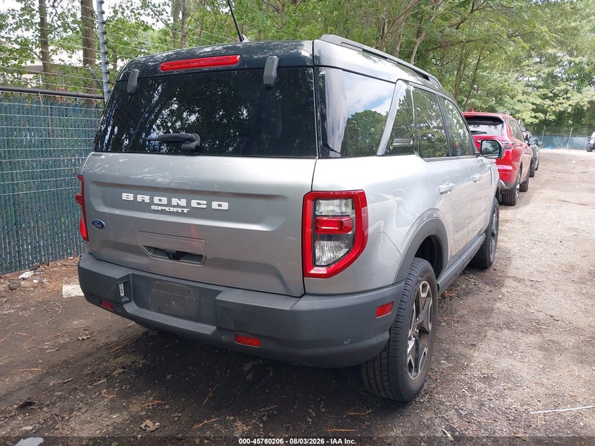 Vin: 3fmcr9c65mra51700, lot: 46258955, ford bronco sport outer banks 20214