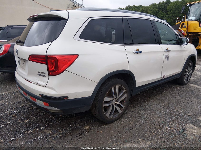 Vin: 5fnyf6h02jb003008, lot: 46258963, honda pilot elite 20184