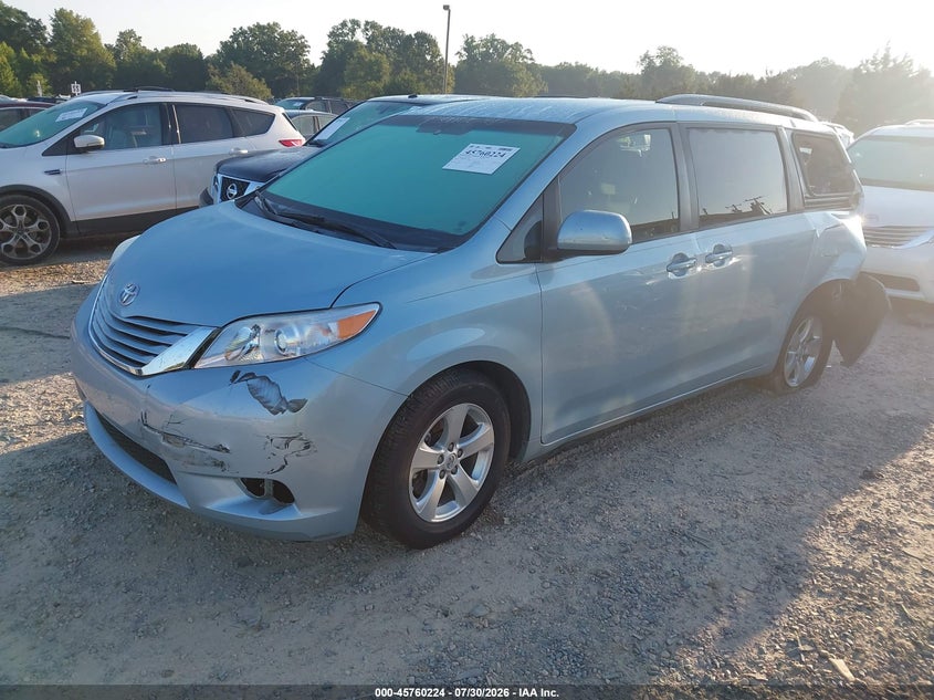 Vin: 5tdkk3dc8gs713986, lot: 46258973, toyota sienna le 8 passenger 20162