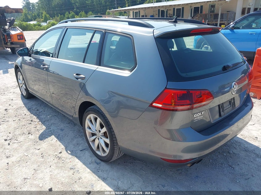 Vin: 3vwc17au9fm513819, lot: 46259016, volkswagen golf sportwagen tsi se 4-door 20153