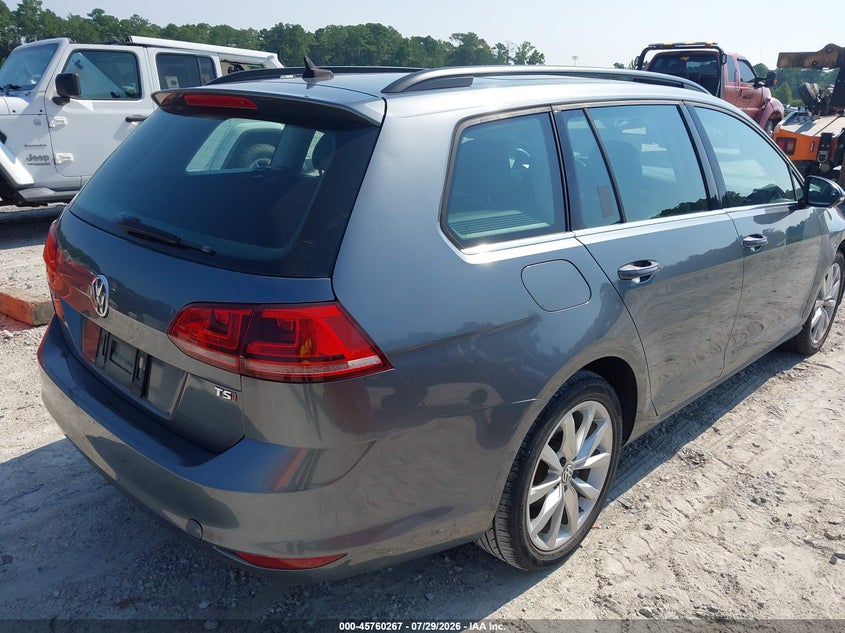 Vin: 3vwc17au9fm513819, lot: 46259016, volkswagen golf sportwagen tsi se 4-door 20154