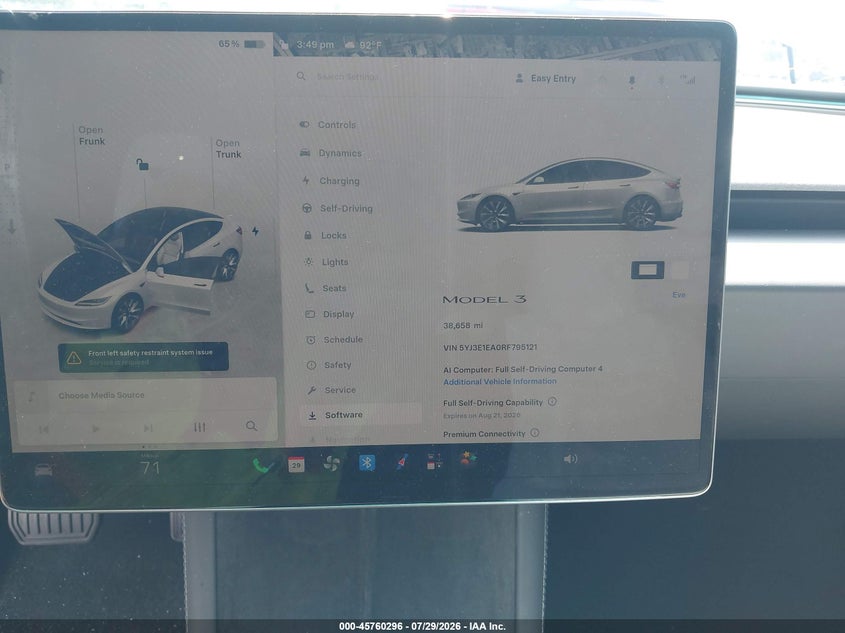 2024 TESLA MODEL 3 SEDAN ELECTRIC
