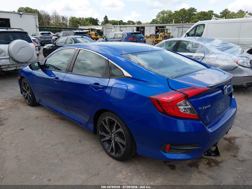 Vin: 2hgfc2f81kh543657, lot: 46259083, honda civic sport 20193