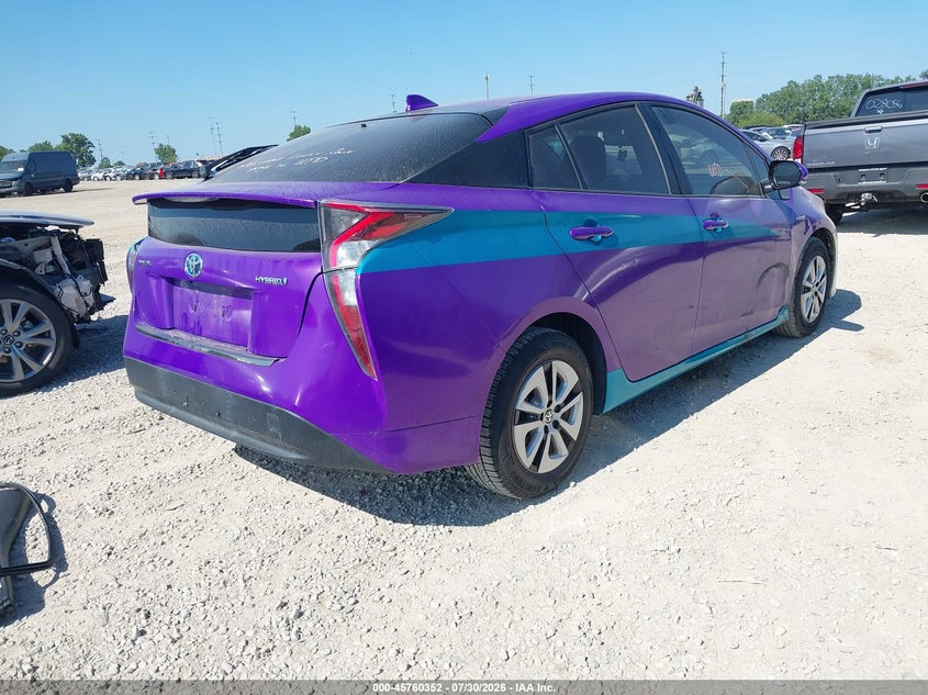 Vin: jtdkarfu3g3007005, lot: 46259101, toyota prius three 20164
