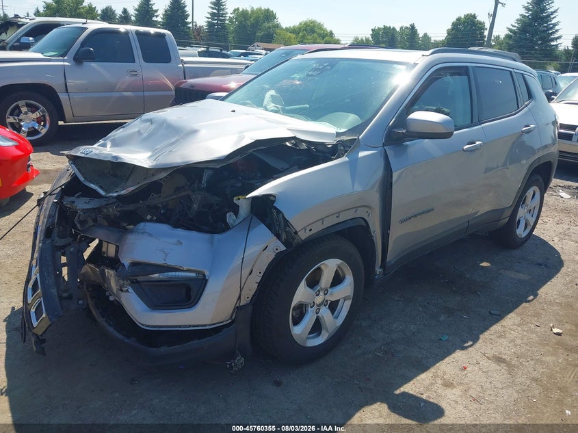 Vin: 3c4njcbbxkt844328, lot: 46259104, jeep compass latitude fwd 20192