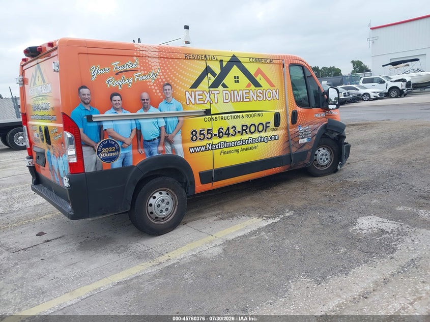 Vin: 3c6lrvag5ne109488, lot: 46259125, ram promaster 1500 low roof 136 wb 20224