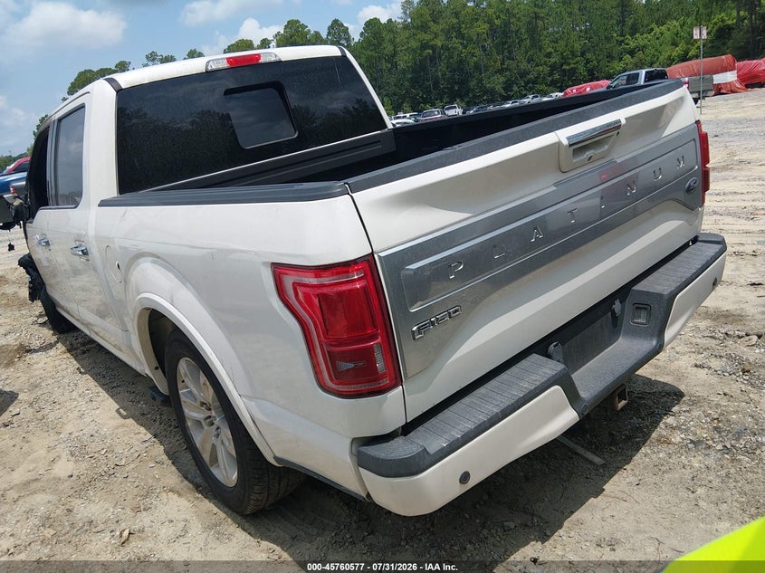 Vin: 1ftew1cg6ffb41874, lot: 46259326, ford f-150 platinum 20153